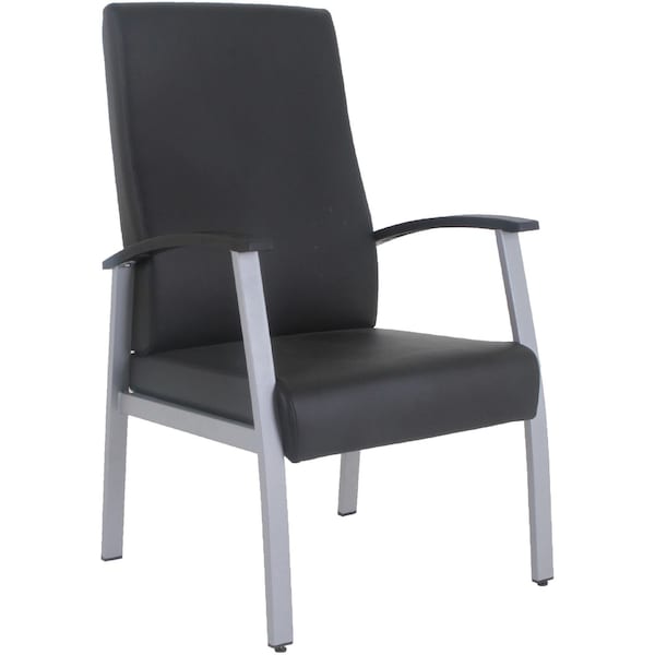 Lorell High-Back Healthcare Guest Chair, Black - LLR67011
