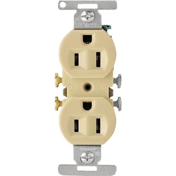 Eaton Wiring Devices RECEPTACLE DPLX IVORY 15A125V - 5270V-BU