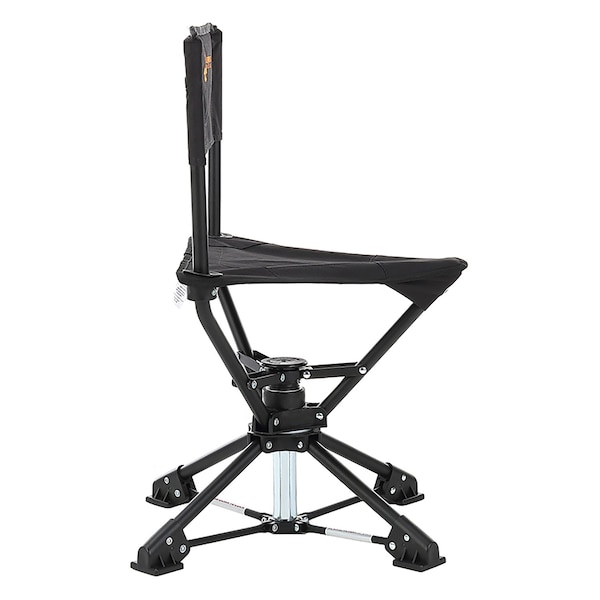 Arrowhead Outdoor 360Deg-Swiveling Compact Hunting Blind and Fishing Chair Stool Seat, Charcoal Black - KKS0261U