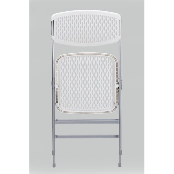 Bridgeport Folding Chair, Resin Mesh Back And Seat, White Color, PK4 - C863BP60WHP4E