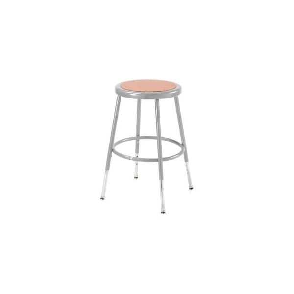 National Public Seating Interion Steel Shop Stool with Hardboard Seat  Adjustable Height 1927  Gray  Pack of 2 - 688305