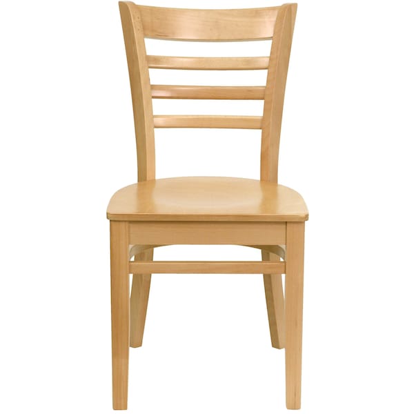 Flash Furniture HERCULES Series Ladder Back Natural Wood Restaurant Chair - 2-XU-DGW0005LAD-NAT-GG