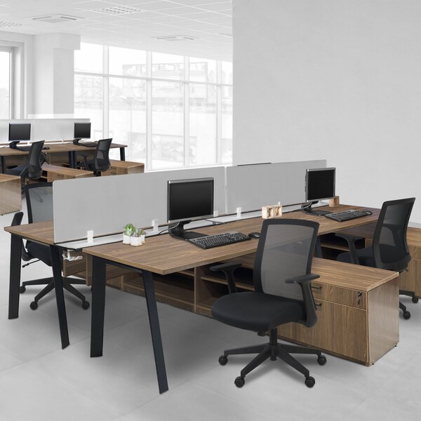 Regency Squire Ergonomic Task Mesh Office Swivel Chair with Flip Up Arms, Black - 5401BK