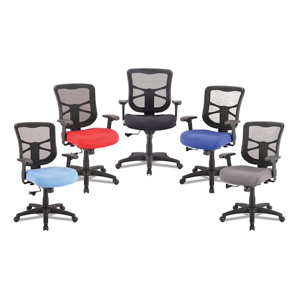 Alera Elusion Series Mesh Mid-Back Swivel/Tilt Chair, Supports Up to 275 lb, 17.9"-21.8" Seat Height, Red - ALEEL42BME30B