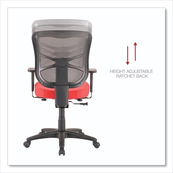 Alera Elusion Series Mesh Mid-Back Swivel/Tilt Chair, Supports Up to 275 lb, 17.9"-21.8" Seat Height, Red - ALEEL42BME30B