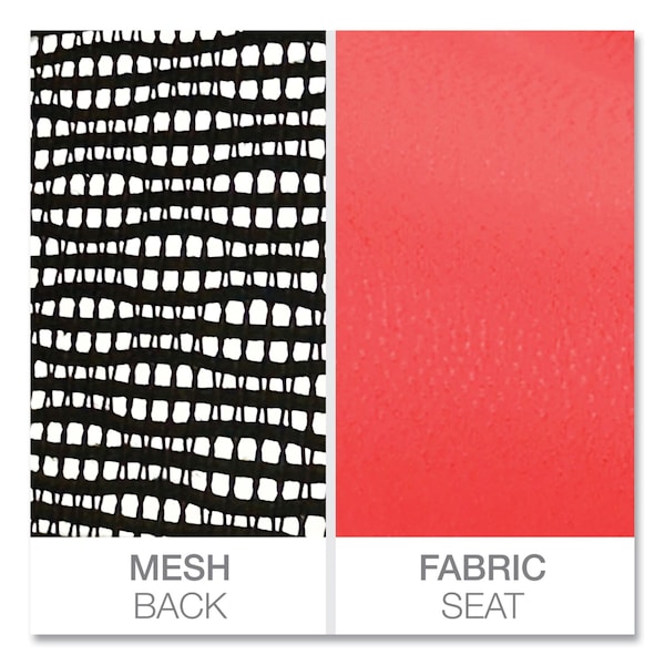 Alera Elusion Series Mesh Mid-Back Swivel/Tilt Chair, Supports Up to 275 lb, 17.9"-21.8" Seat Height, Red - ALEEL42BME30B