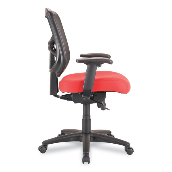 Alera Elusion Series Mesh Mid-Back Swivel/Tilt Chair, Supports Up to 275 lb, 17.9"-21.8" Seat Height, Red - ALEEL42BME30B
