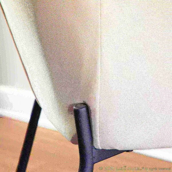 Lumisource Daniella Dining Chair in Black Metal and Cream Fabric, PK 2 - DC-DANIELLA BKCR2