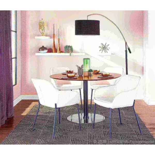 Lumisource Daniella Dining Chair in Black Metal and Cream Fabric, PK 2 - DC-DANIELLA BKCR2