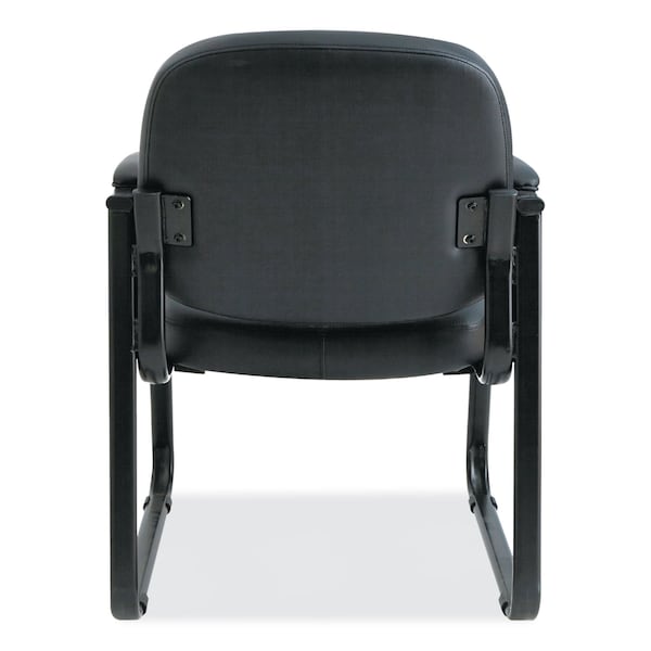 Alera Chairs/Stools, Black Seat, 25" W 24.80" L 33.66" H, Padded Loop, Faux Leather Seat - 2824G