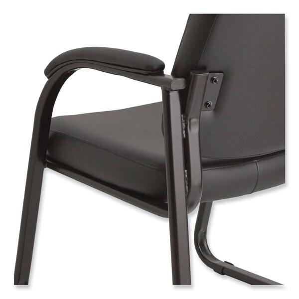 Alera Chairs/Stools, Black Seat, 25" W 24.80" L 33.66" H, Padded Loop, Faux Leather Seat - 2824G