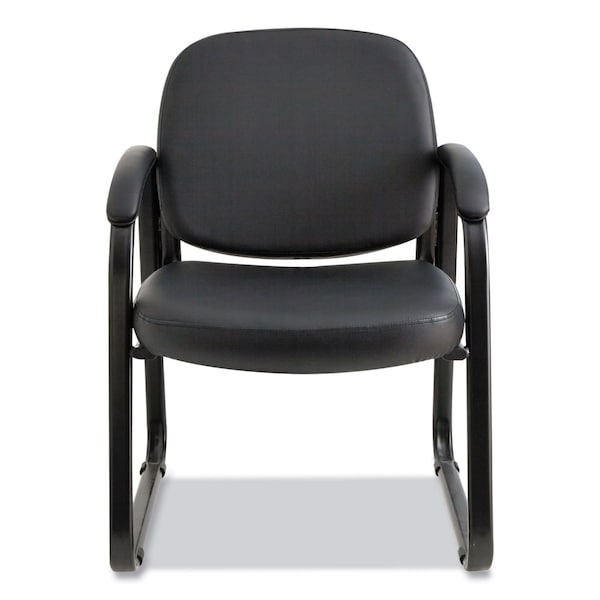 Alera Chairs/Stools, Black Seat, 25" W 24.80" L 33.66" H, Padded Loop, Faux Leather Seat - 2824G