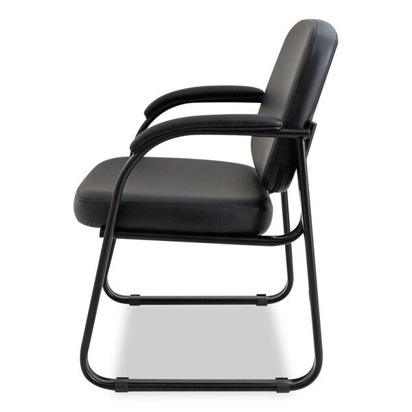 Alera Chairs/Stools, Black Seat, 25" W 24.80" L 33.66" H, Padded Loop, Faux Leather Seat - 2824G