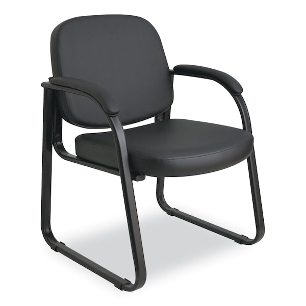 Alera Chairs/Stools, Black Seat, 25" W 24.80" L 33.66" H, Padded Loop, Faux Leather Seat - 2824G