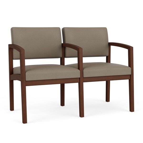 Lesro Lenox 2 Seat Tandem Seating W/ Arm, 44 in W 26 in L 31.5 in H - LW2103