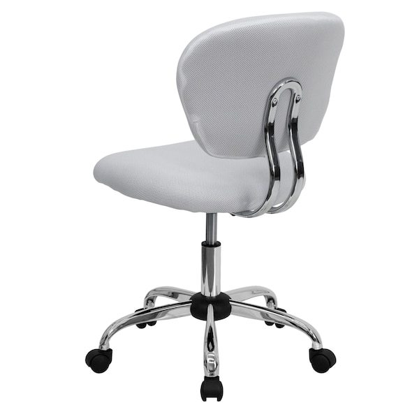 Flash Furniture Task Chair, 17-1/4" to 21", White - H-2376-F-WHT-GG