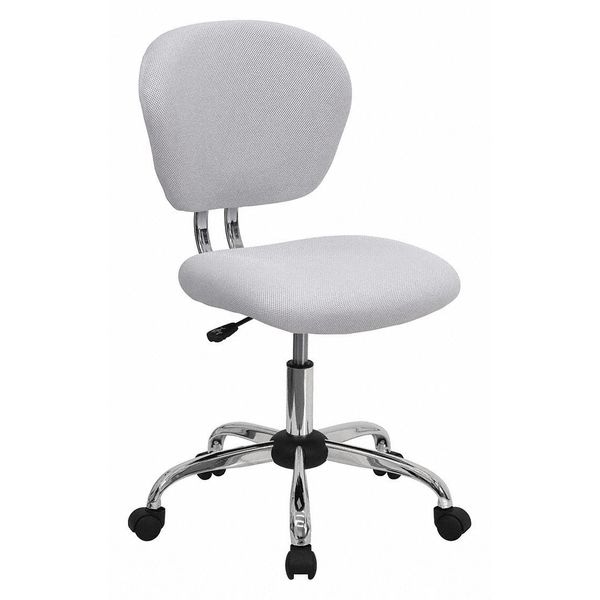 Flash Furniture Task Chair, 17-1/4" to 21", White - H-2376-F-WHT-GG