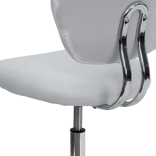 Flash Furniture Task Chair, 17-1/4" to 21", White - H-2376-F-WHT-GG