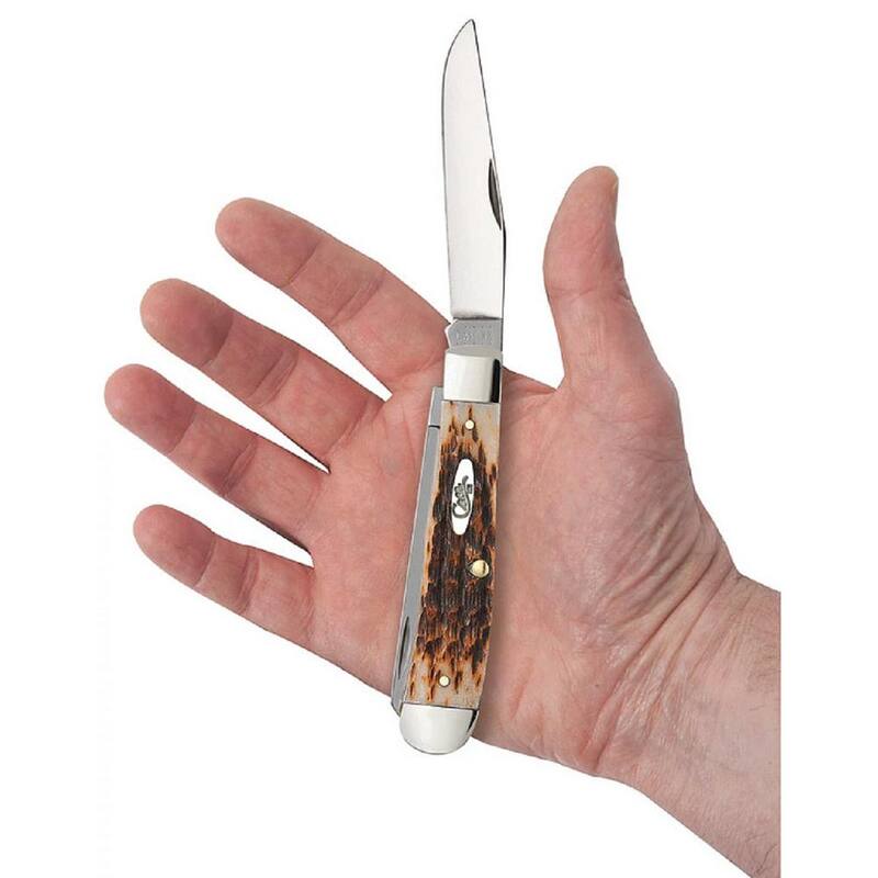 W.R. Case and Sons Cutlery Co. Amber Bone Trapper Pocket Knife SS - FI00164