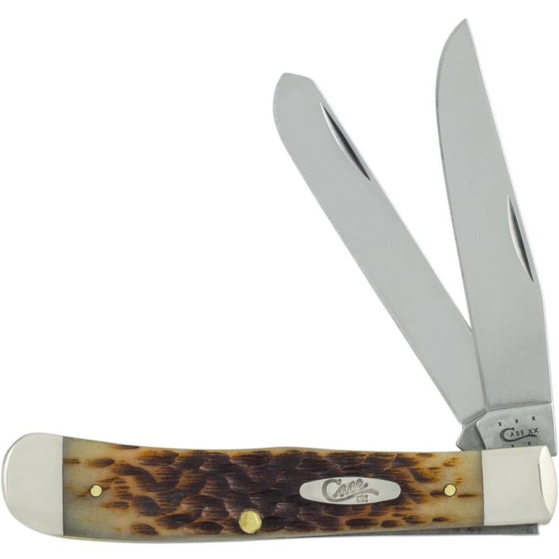 W.R. Case and Sons Cutlery Co. Amber Bone Trapper Pocket Knife SS - FI00164