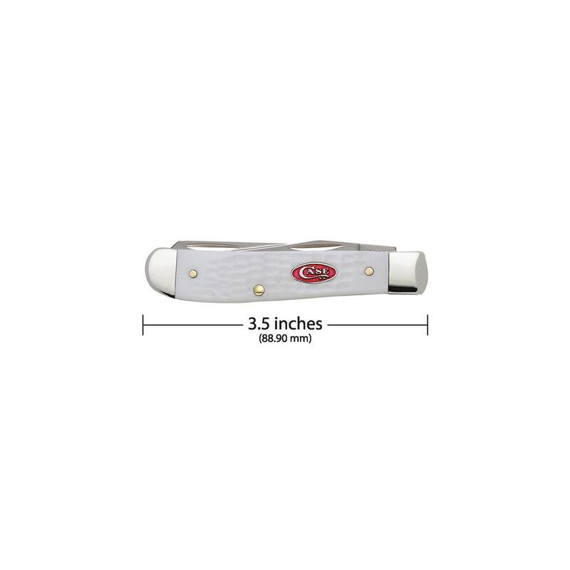 W. R. Case & Sons Cutlery Co SparXX White Synthetic Standard Jig Mini Trapper Pocket Knife - FI60186