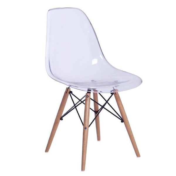 Aron Living Tower Woodleg Chair - Clear - AL10009