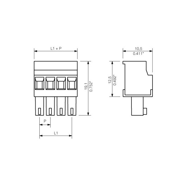 Weidmuller Barrier Strip Terminal Block, 17.5A, 1.5Mm2, 1 Row(S), 1 Deck(S) - 1939910000