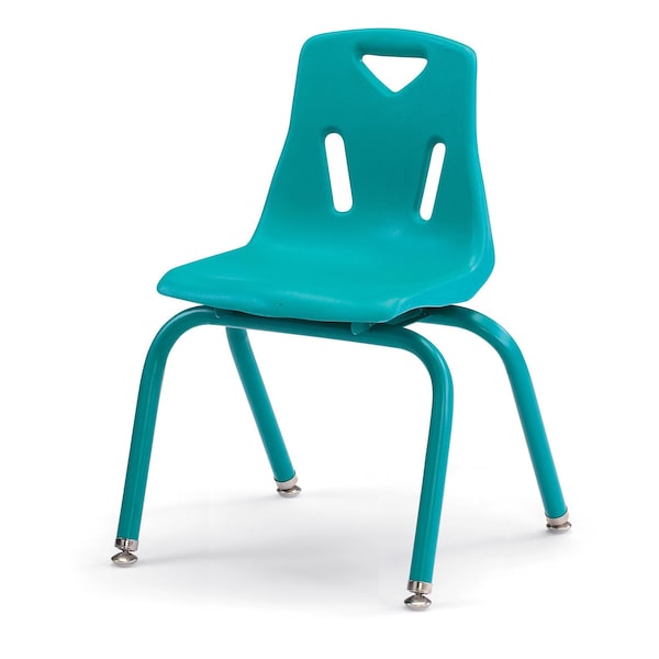 Jonti-Craft Berries Stacking Chairs with Powder-Coated Legs, 14 in. Ht, Set of 6, Teal - 8124JC6005