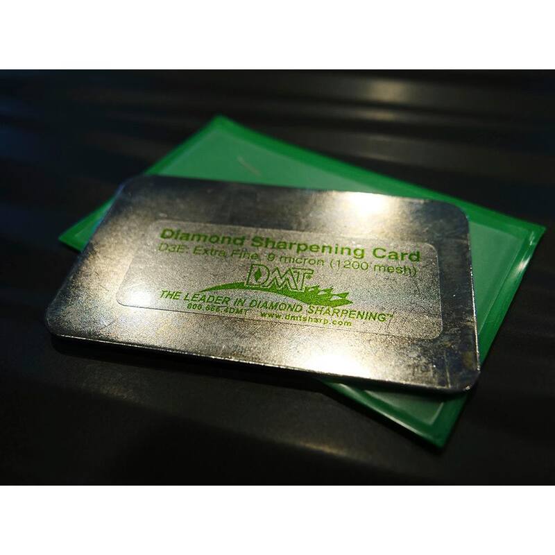 DMT 3 in. Dia-Sharp Sharpener, Credit Card Sized- Extra-Fine, Fine and Coarse Diamond Handheld Sharpener - D3EFC