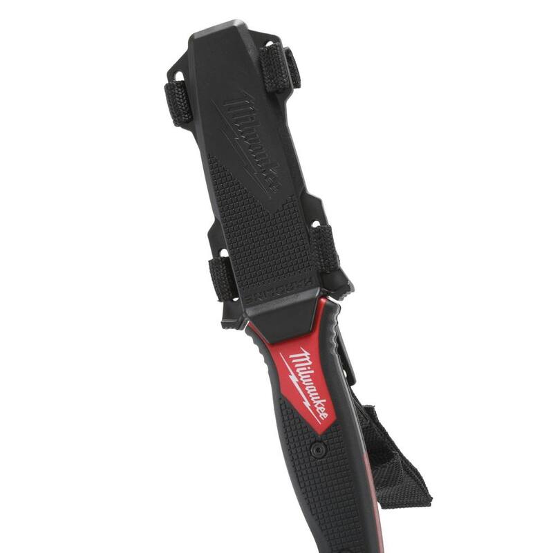 Milwaukee Hardline 5 in. AUS-8 Steel Fixed Blade Knife with 2 5 ft. x 1.3 in. Gen II STUD Tape Measure (2-Piece) - 48-22-1928-48-22-9725