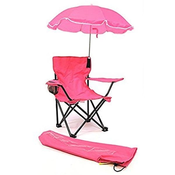Templeton Folding Camp Chair with Umbrella - Hot Pink - TE3734563