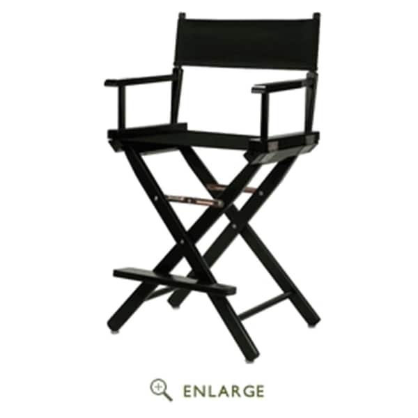 Casual Home 220-02-021-15 24 in. Directors Chair Black Frame with Black Canvas - 220-02/021-15