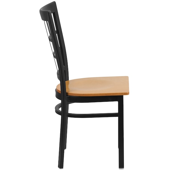 Flash Furniture Black Window Chair-Nat Seat - 2-XU-DG6Q3BWIN-NATW-GG