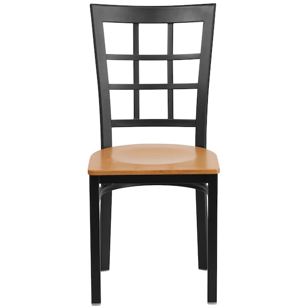 Flash Furniture Black Window Chair-Nat Seat - 2-XU-DG6Q3BWIN-NATW-GG