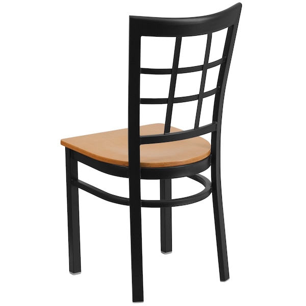 Flash Furniture Black Window Chair-Nat Seat - 2-XU-DG6Q3BWIN-NATW-GG