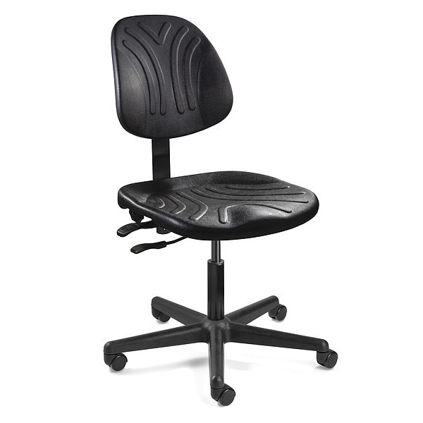 Bevco Polyurethane Drafting Chair, 15" to 20", No Arms, Black - 7001D-3750S/5