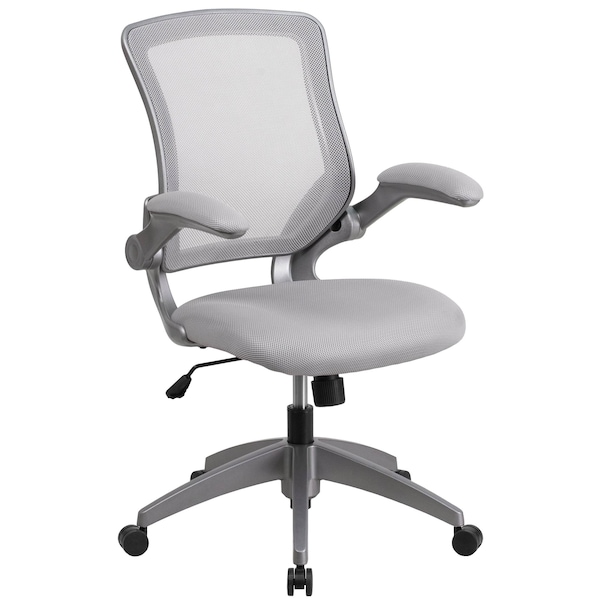Flash Furniture Mesh Contemporary Chair, 17" to 21", Adjustable Arms, Gray - BL-ZP-8805-GY-GG