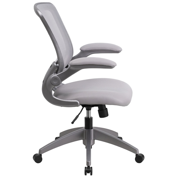 Flash Furniture Mesh Contemporary Chair, 17" to 21", Adjustable Arms, Gray - BL-ZP-8805-GY-GG