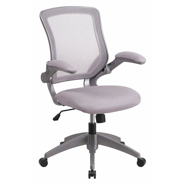 Flash Furniture Mesh Contemporary Chair, 17" to 21", Adjustable Arms, Gray - BL-ZP-8805-GY-GG