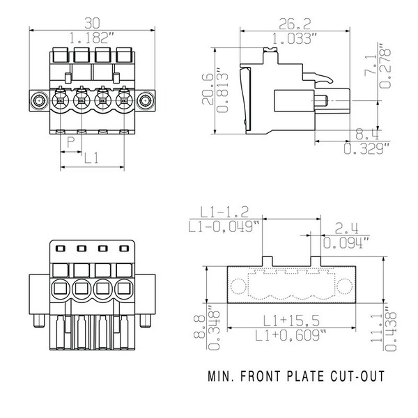 Weidmuller Barrier Strip Terminal Block, 18.5A, 3.31Mm2, 1 Row(S), 1 Deck(S) - 1002190000