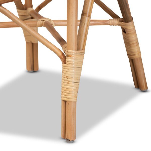 Baxton Studio Sheraton Modern and Contemporary Natural Finished Rattan Armchair - 185-11871-ZORO