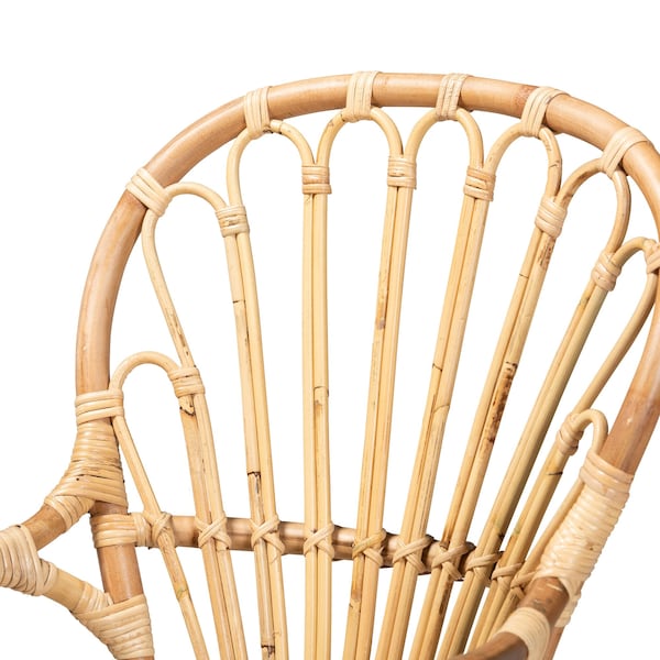 Baxton Studio Sheraton Modern and Contemporary Natural Finished Rattan Armchair - 185-11871-ZORO