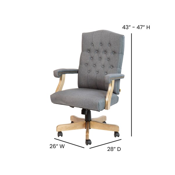 Flash Furniture Gray Classic Executive Office Chair - 802-GR-GG