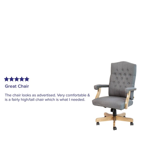 Flash Furniture Gray Classic Executive Office Chair - 802-GR-GG