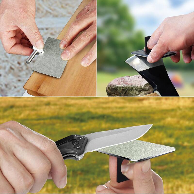 Sharpal Credit Card Size Diamond Sharpening Stone Knife Sharpener Kit Home & Garden Tool Sharpener 3-Pack:Coarse/Fine/Extra Fine - 116N