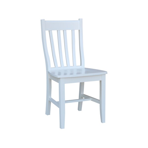International Concepts Set of 2 Cafe Chairs, White - C08-61P