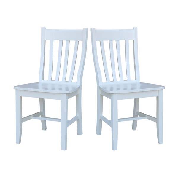 International Concepts Set of 2 Cafe Chairs, White - C08-61P