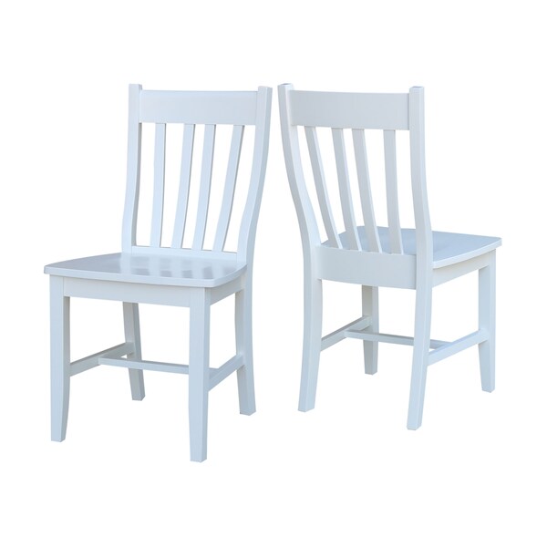 International Concepts Set of 2 Cafe Chairs, White - C08-61P