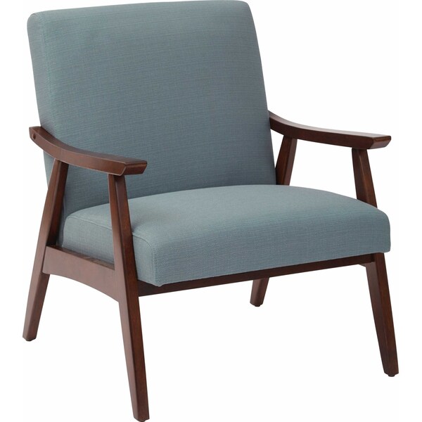 Ave 6 Collection: Davis Arm Chair, Wood Back, 26-1/2 in W 28-1/2" L 32-1/4" H, Fixed Arms, Fabric Seat - DVS51-K21