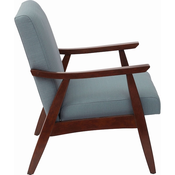 Ave 6 Collection: Davis Arm Chair, Wood Back, 26-1/2 in W 28-1/2" L 32-1/4" H, Fixed Arms, Fabric Seat - DVS51-K21